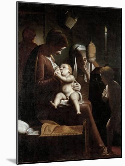 Madonna of the Candle, 1570-1575-Luca Cambiaso-Mounted Giclee Print