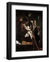 Madonna of the Candle, 1570-1575-Luca Cambiaso-Framed Giclee Print