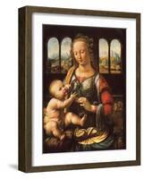 Madonna of the Carnation-Leonardo Da Vinci-Framed Premium Giclee Print