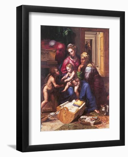 Madonna of the Cat-Giulio Romano-Framed Giclee Print