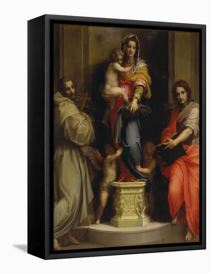 Madonna of the Harpies, 1517-Andrea del Sarto-Framed Stretched Canvas