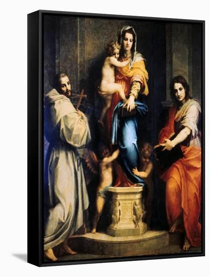 Madonna of the Harpies, 1517-Andrea del Sarto-Framed Stretched Canvas