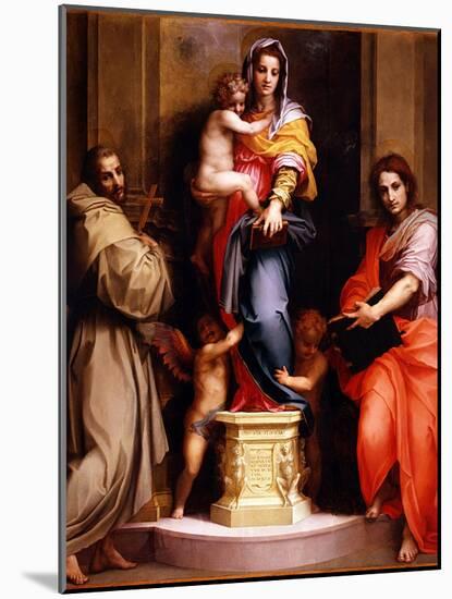 Madonna of the Harpies (Madonna Delle Arpi), 1517-Andrea del Sarto-Mounted Premium Giclee Print