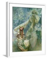 Madonna of the Lilies, 1905-Alphonse Mucha-Framed Giclee Print