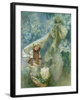 Madonna of the Lilies, 1905-Alphonse Mucha-Framed Giclee Print