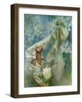 Madonna of the Lilies, 1905-Alphonse Mucha-Framed Giclee Print