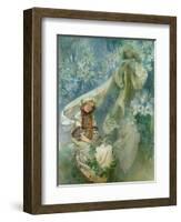 Madonna of the Lilies, 1905-Alphonse Mucha-Framed Giclee Print