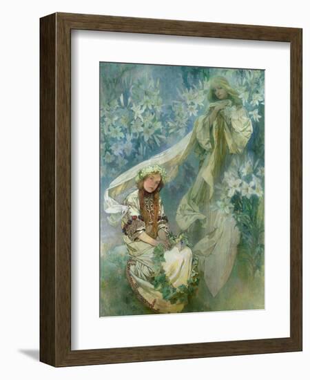 Madonna of the Lilies, 1905-Alphonse Mucha-Framed Giclee Print