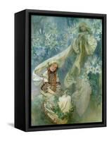 Madonna of the Lilies, 1905-Alphonse Mucha-Framed Stretched Canvas