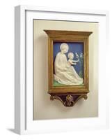 Madonna of the Lilies, C.1450-60 (Terracotta with Glaze)-Luca Della Robbia-Framed Giclee Print
