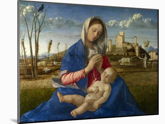 Madonna of the Meadow (Madonna Del Prato), 1505 (Oil on Canvas)-Giovanni Bellini-Mounted Giclee Print