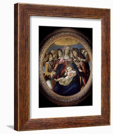 Madonna of the Pomegranate by Sandro Botticelli-null-Framed Giclee Print