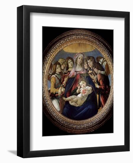 Madonna of the Pomegranate by Sandro Botticelli-null-Framed Giclee Print