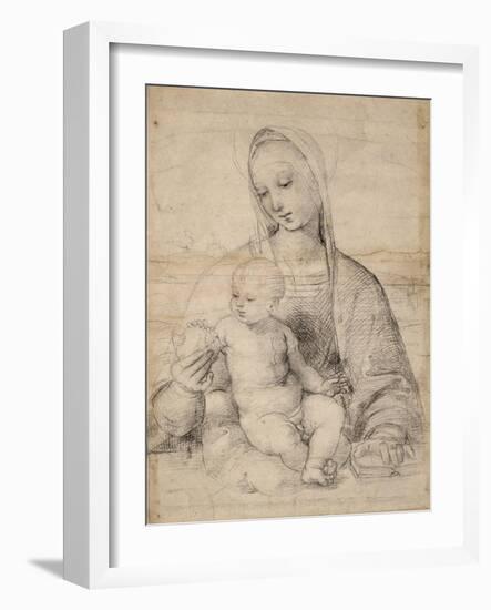 Madonna of the pomegranate, c.1504-Raphael-Framed Giclee Print