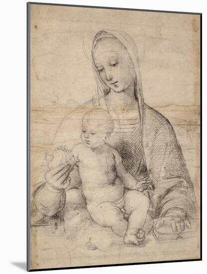 Madonna of the pomegranate, c.1504-Raphael-Mounted Giclee Print