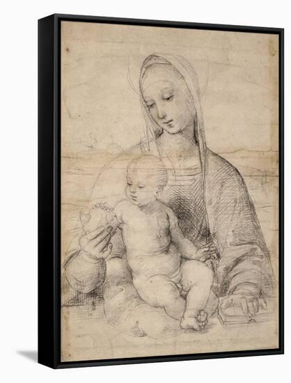 Madonna of the pomegranate, c.1504-Raphael-Framed Stretched Canvas