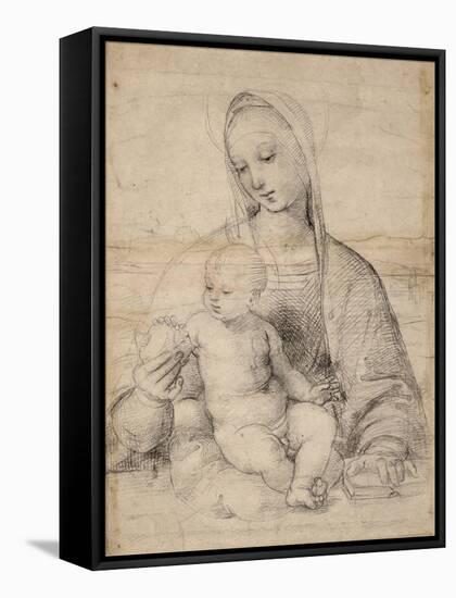 Madonna of the pomegranate, c.1504-Raphael-Framed Stretched Canvas