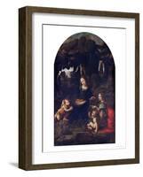 Madonna of the Rocks, circa 1478-Leonardo da Vinci-Framed Giclee Print