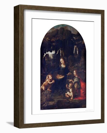 Madonna of the Rocks, circa 1478-Leonardo da Vinci-Framed Giclee Print