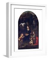 Madonna of the Rocks, circa 1478-Leonardo da Vinci-Framed Giclee Print