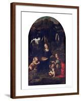 Madonna of the Rocks, circa 1478-Leonardo da Vinci-Framed Giclee Print