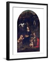 Madonna of the Rocks, circa 1478-Leonardo da Vinci-Framed Giclee Print