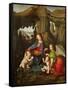 Madonna of the Rocks-Leonardo da Vinci-Framed Stretched Canvas