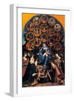 Madonna of the Rosary (Cingoli Altarpiece)-Lotto Lorenzo-Framed Art Print