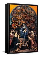 Madonna of the Rosary (Cingoli Altarpiece)-Lotto Lorenzo-Framed Stretched Canvas