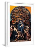 Madonna of the Rosary (Cingoli Altarpiece)-Lotto Lorenzo-Framed Art Print