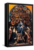 Madonna of the Rosary (Cingoli Altarpiece)-Lotto Lorenzo-Framed Stretched Canvas