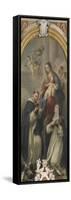 Madonna of the Rosary with Saints Dominic and Rose-Jacopo Amigoni-Framed Stretched Canvas