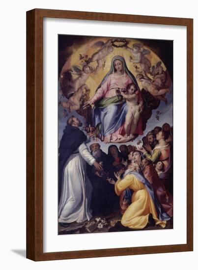 Madonna of the Rosary-Bartolomeo Passarotti-Framed Art Print