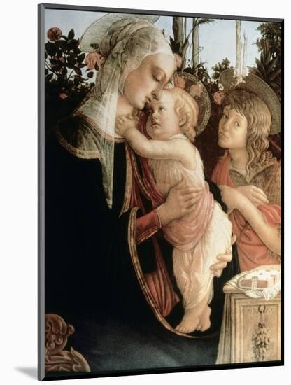 Madonna of the Rosegarden No.2 (with St. John Baptist)-Sandro Botticelli-Mounted Giclee Print