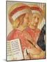 Madonna of the Shadow or Virgin and Child between Saint Dominic, Cosmas, Damien, Mark, John the Eva-Fra (c 1387-1455) Angelico-Mounted Giclee Print