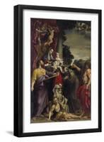 Madonna on the Throne with Saint Matthew, 1588-Annibale Carracci-Framed Giclee Print