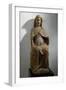 Madonna on Throne, Polychrome Wood Sculpture, School of Abruzzi, Italy, 14th Century-null-Framed Giclee Print