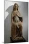 Madonna on Throne, Polychrome Wood Sculpture, School of Abruzzi, Italy, 14th Century-null-Mounted Giclee Print