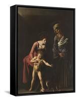 Madonna Palafrenieri-Caravaggio-Framed Stretched Canvas