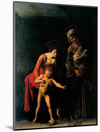 Madonna Palafrenieri-Caravaggio-Mounted Art Print