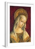 Madonna's Face, Detail from Central Panel of Triptych of Camerino-Carlo Crivelli-Framed Giclee Print