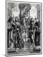 Madonna Seated on a Throne Surrounded with Saints, C1494-1517-Trichon-Mounted Giclee Print