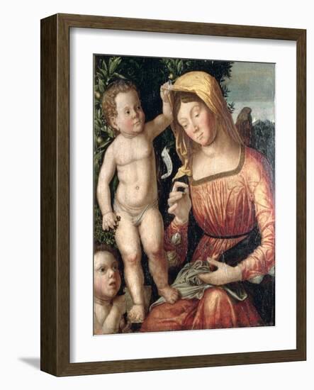 Madonna Sewing-Giovanni Francesco Caroto-Framed Giclee Print