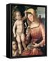 Madonna Sewing-Giovanni Francesco Caroto-Framed Stretched Canvas