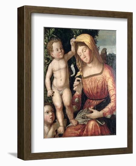 Madonna Sewing-Giovanni Francesco Caroto-Framed Giclee Print