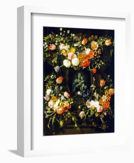 Madonna Surrounded by Flowers, 1662-Frans Ijkens-Framed Giclee Print