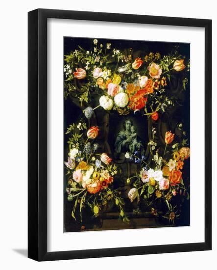 Madonna Surrounded by Flowers, 1662-Frans Ijkens-Framed Giclee Print