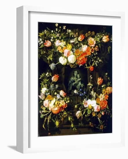 Madonna Surrounded by Flowers, 1662-Frans Ijkens-Framed Giclee Print
