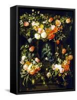 Madonna Surrounded by Flowers, 1662-Frans Ijkens-Framed Stretched Canvas