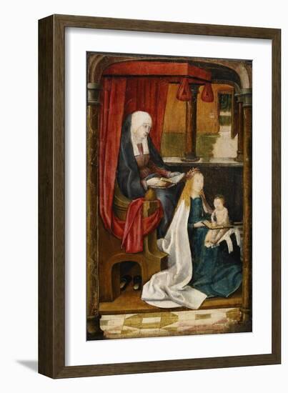 Madonna Teaching the Infant Christ Reading, 1480-null-Framed Giclee Print